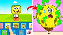 I Pushed the SpongeBob Button in Paper World! *DIY Gamebook & Paper Adventures in Bikini Bottom*