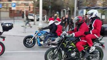 Marcha motera de Papa Noél por Valladolid