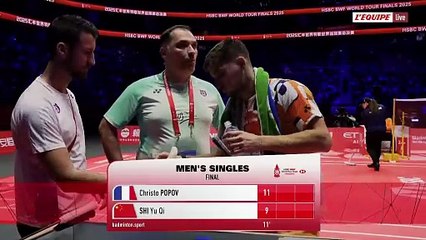 Le replay de la finale simple messieurs de Christo Popov - Badminton - World Tour Finals