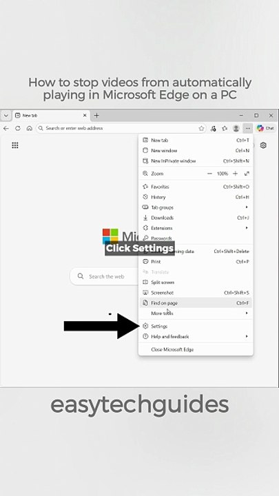 How to stop videos from automatically playing in Microsoft Edge on a PC