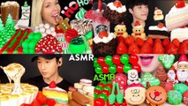 ASMR CHRISTMAS | CAKE, ICECREAM, CANDY, JELLY & CHOCOLATE | ASMR EATING COMPILATION