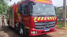 Área de mata pega fogo e Bombeiros são mobilizados ao Jardim Montreal, em Cascavel