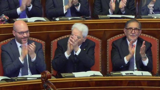 Il presidente Mattarella al Senato per il concerto di Natale