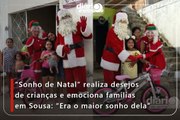 “Sonho de Natal” realiza desejos de crianças e emociona famílias em Sousa: “Era o maior sonho dela”