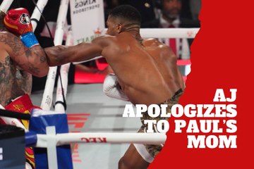 Anthony Joshua apologized to Jake Paul’s mom after breaking her son’s jaw