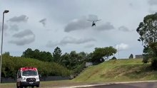 Vítima socorrida na BR-369 em Corbélia é trazida de helicóptero a Cascavel