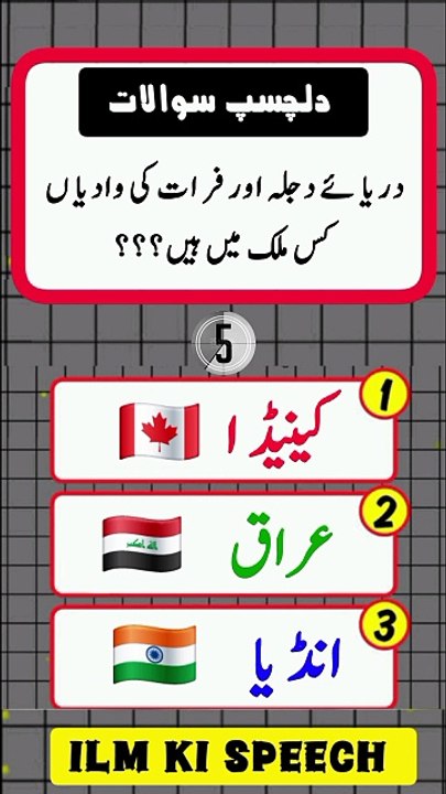 Darya e Dajlla aur furat ki wadian kis mulk main hain??? I #ilmkispeech