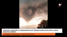 Paraguay: reportan la formación de un tornado entre Santa Rita y Santa Rosa del Monday