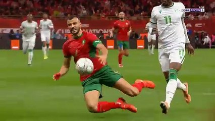 اصابة رومان سايس وبكائه في مباراة المغرب وجزر القمر بافتتاح كأس أمم إفريقيا