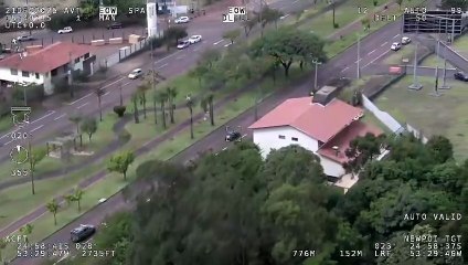 Imagens aéreas mostram 'perseguição' a Peugeot com contrabando na entrada de Cascavel