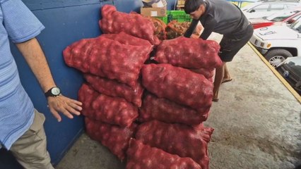 Aduana decomisa 300 sacos de cebollas en Chiriquí; conductor no presentó documentación