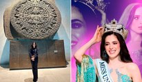 Fátima Bosch ya está en CDMX; así disfruta la Miss Universo 2025 del Museo de Antropología