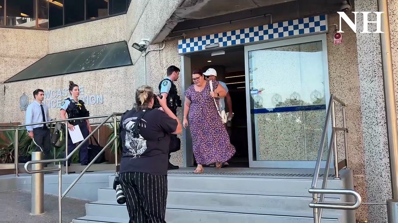 Anthony Di Nardo leaving Newcastle Police Station