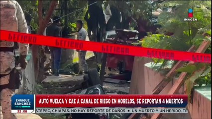 Cuatro fallecen ahogados tras caer en canal en Jiutepec, Morelos | Noticias Fin de Semana