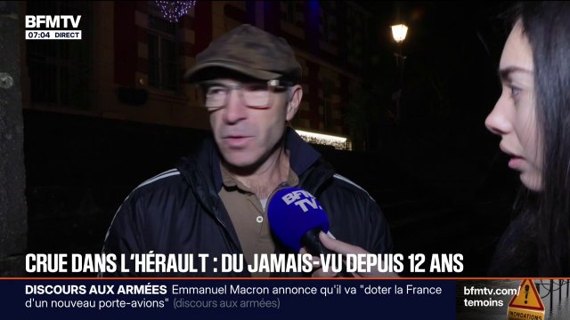 “La quantité d’eau est impressionnante”: Roger réagit aux crues dans l’Hérault