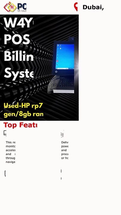 Used-Hp rp7 touch system i5 2nd gen8gb ram128gb ssd combo