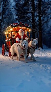 The cute animals followSanta Claus vedio 2026/merry Christmas Santa Vedio Claus vedio