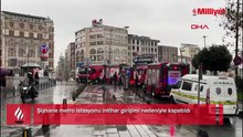 Şişhane metro istasyonunda intihar girişimi! Seferler durduruldu