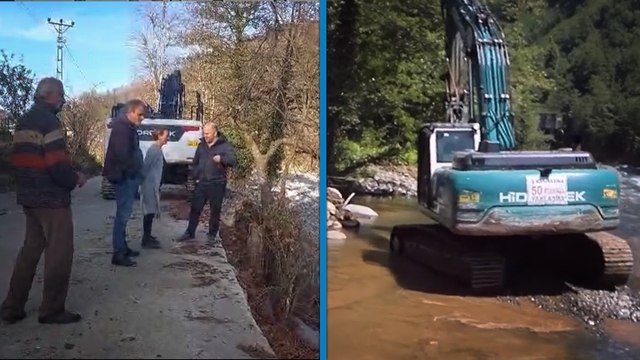 Fındıklı'da dere nöbeti sürüyor: Yurttaşlar ağaçların kesilmesine izin vermedi