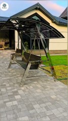 💥Latest Steel Garden Swing with Gazebo | Modern Outdoor Swing Chair | Heavy Duty Steel Design✨ #shorts