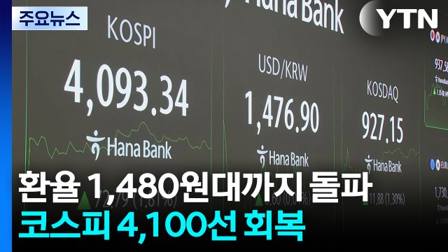 환율 1,481원까지 상승...'산타랠리' 코스피 4,100 회복 / YTN