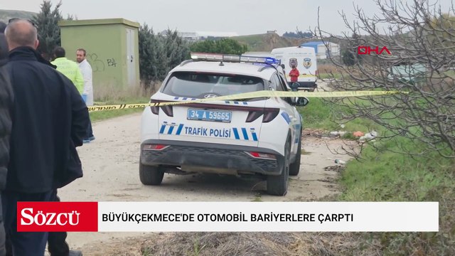 Büyükçekmece'de otomobil bariyerlere çarptı: 2 ölü