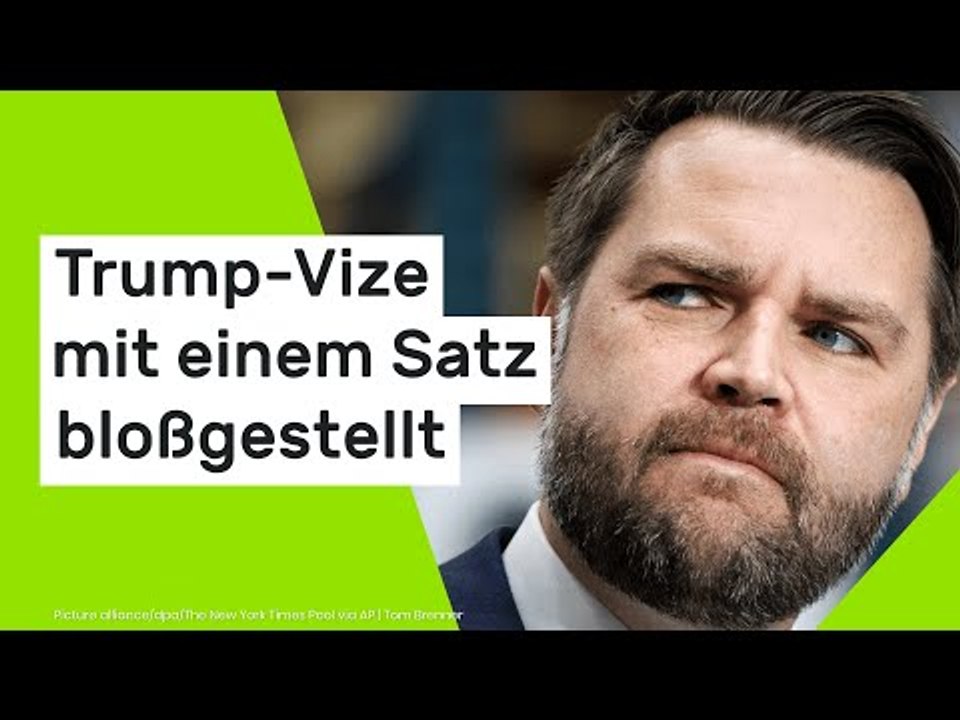 Trump-Vize mit einem Satz bloßgestellt - alte Aussage wird ihm zum Verhängnis