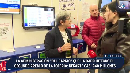 La administración "del barrio" que ha dado íntegro el segundo premio de la Lotería: reparte casi 248 millones