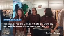 Trabajadoras de Bimba y Lola en Burgos, agraciadas con el segundo premio de la Lotería de Navidad.