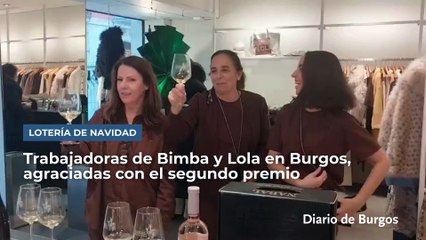Trabajadoras de Bimba y Lola en Burgos, agraciadas con el segundo premio de la Lotería de Navidad.