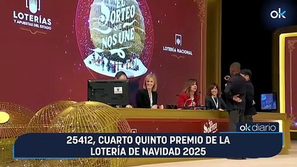 25412, cuarto quinto premio de la Lotería de Navidad 2025