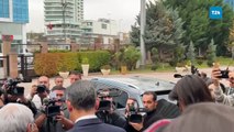 CHP lideri Özgür Özel, Dem Parti İmralı heyetini uğurladı