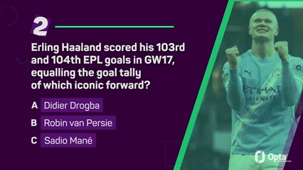 Premier League Quiz Of The Week: Gameweek 17