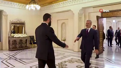 Dışişleri Bakanı Fidan, Milli Savunma Bakanı Güler ve MİT Başkanı Kalın, Suriye Devlet Başkanı eş-Şara ile görüştü