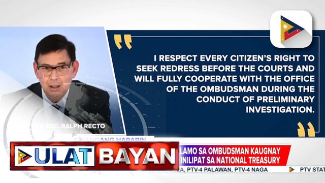 Executive Sec. Ralph Recto, handang sagutin ang kaso laban sa kanya kaugnay ng inilipat na pondo ng PhilHealth | ulat ni Rod Lagusad