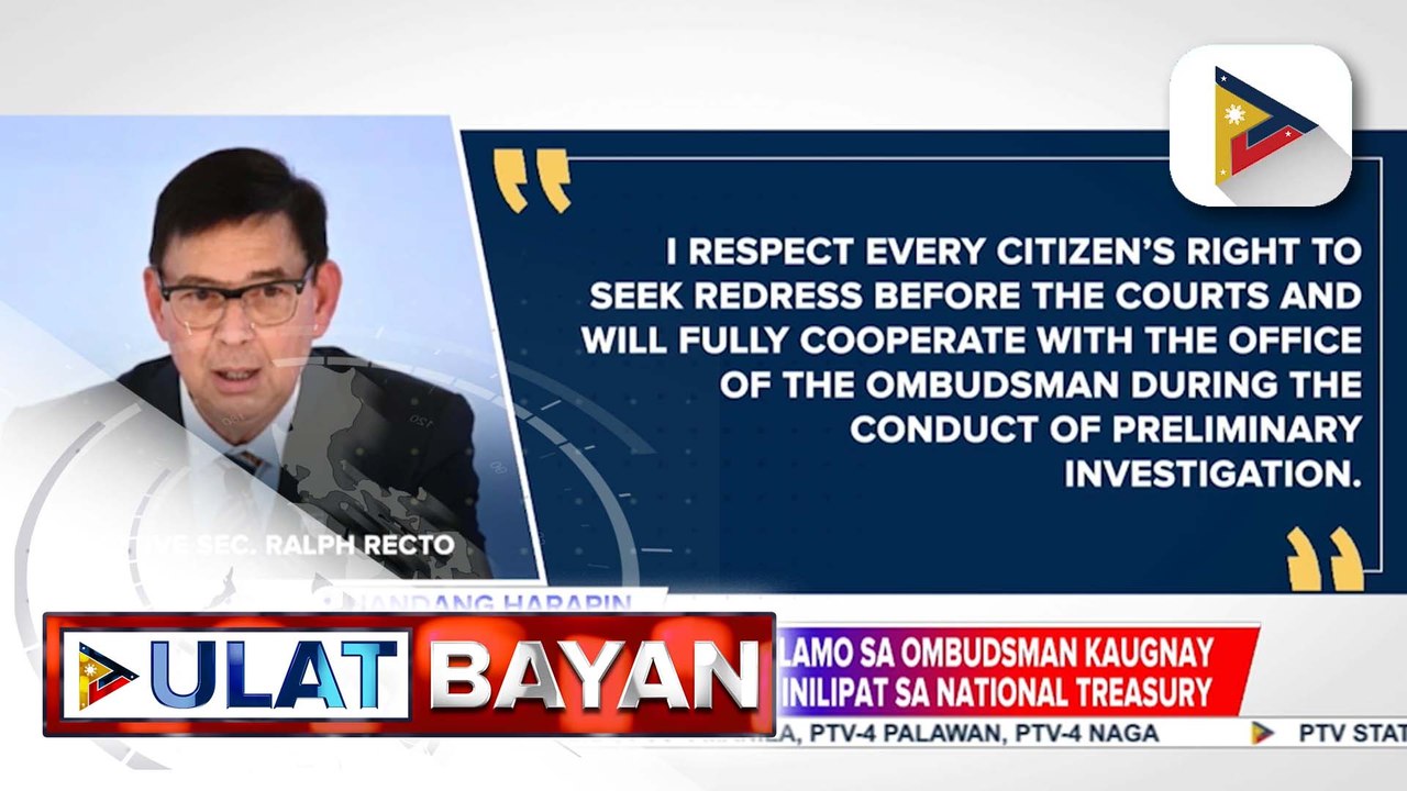 Executive Sec. Ralph Recto, handang sagutin ang kaso laban sa kanya kaugnay ng inilipat na pondo ng PhilHealth | ulat ni Rod Lagusad