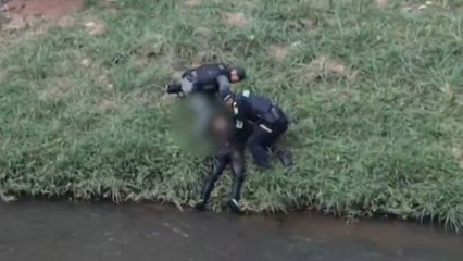 Persecución de película en Cali: ladrón terminó cayendo al río con $130 millones en plena huida