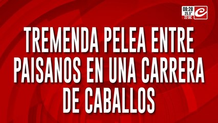 Carrera de caballos termina en tremenda batalla campal entre paisanos