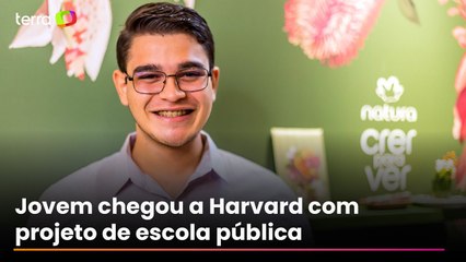 Educação transformou minha vida 100%, diz jovem que chegou a Harvard com projeto de escola pública