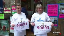 El 90.693, tercer premio, reparte 450.000 euros en Navarra