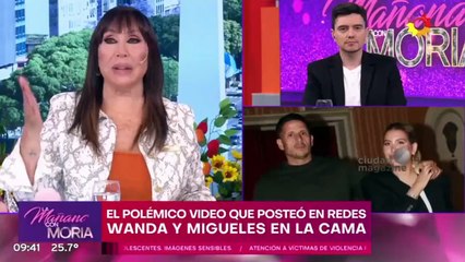 La picante pregunta de Moria Casán ante la foto íntima de Wanda Nara y Martín Migueles en la cama: "Ciencia dura"