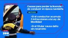 ¡Toma nota! Causas por las que te podrían retirar la licencia para conducir en épocas navideñas