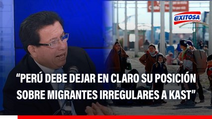 Miguel Ángel Rodríguez Mackay sobre migrantes irregulares: "Perú debe dejar en claro a su posición a Kast"
