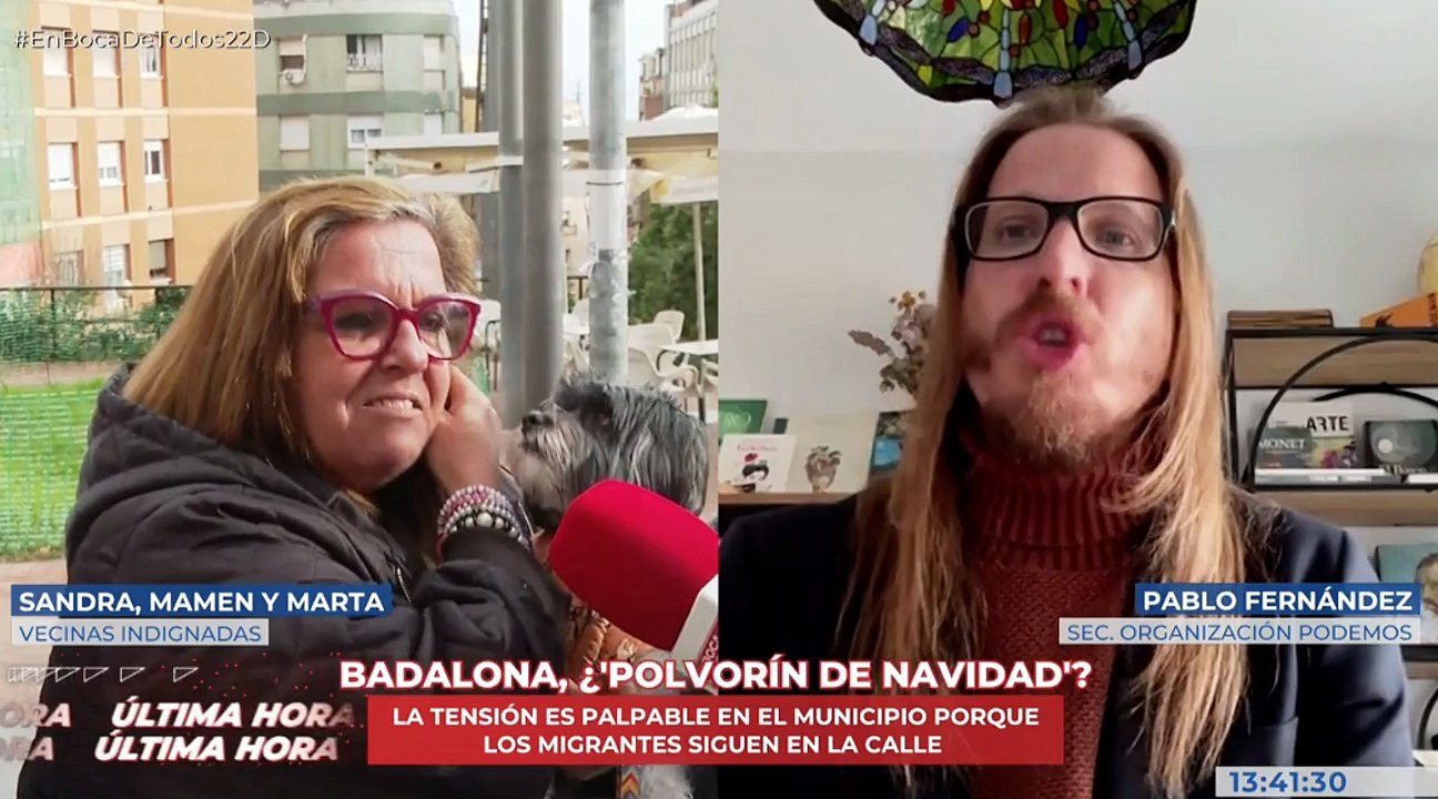 Una vecina afectada por los okupas se harta del ‘bocachancla’ podemita Pablo Fernández: «¡Llévatelos a tu casa!»