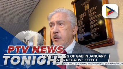 SP Sotto says PBBM may not be able to sign General Appropriations Bill within the year, adding that signing of GAB in January will have no negative effect