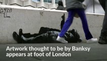 Artwork thought to be by Banksy appears at foot of London skyscraper