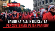 Babbo Natale in bicicletta per sostenere Peter Pan ODV