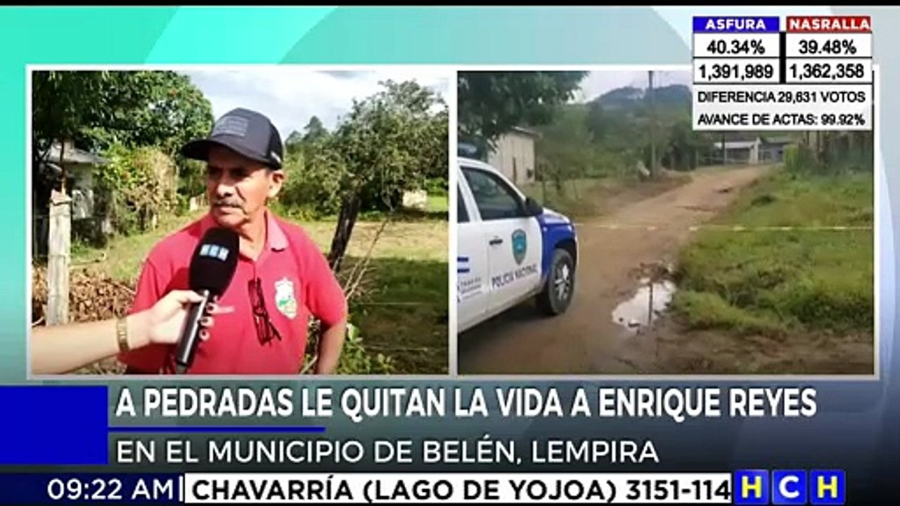 ¡Horrendo! A pedradas matan hombre en una calle de Belén, Lempira
