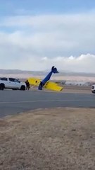 Aircraft rocked by strong winds in Montana — as plane flips over
