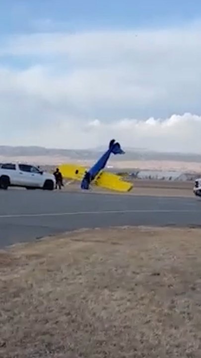 Aircraft rocked by strong winds in Montana — as plane flips over